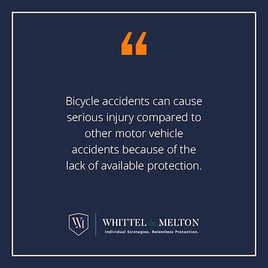 Bicycle Accidents Can Cause Serious Injuries Compared To Other Motor Vehicle Accidents Because Of The Lack Of Available Protection