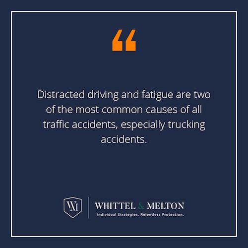 Distracted driving and fatigue are two of the most common causes of all traffic accidents, especially trucking accidents.