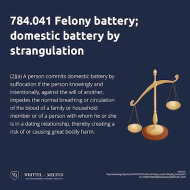 784.041 Felony battery; domestic battery by strangulation