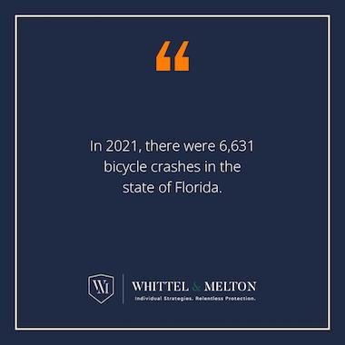 In 2021 There Were 6631 Bicycle Crashes In The State Of Florida