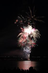 fireworks over columbus river