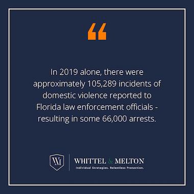 In 2019 alone, there were approximately 105,289 incidents of domestic violence reported to Florida law enforcement officials 
